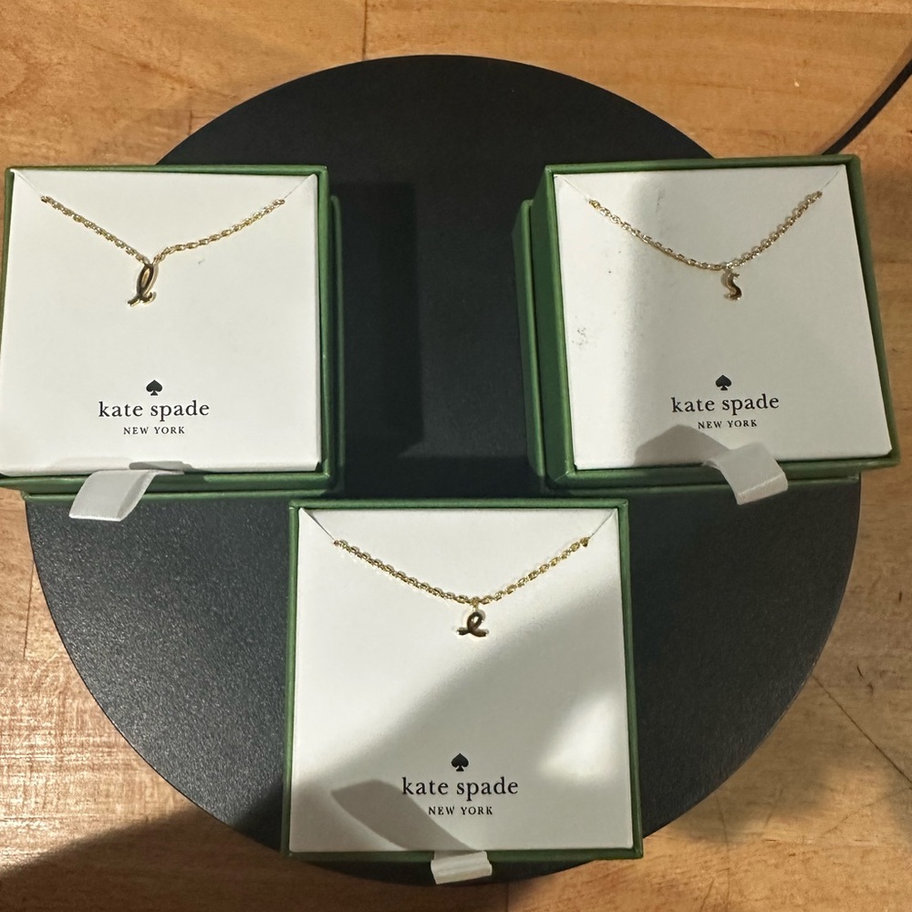 Kate Spade “One in a Million” Gold Initial Necklace (pick 1)